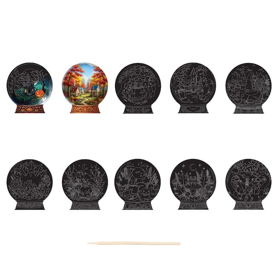 Brea Reese® Crystal Ball Shaped Scratch Art Pad